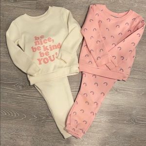 2 sets girls sweatsuit outfit